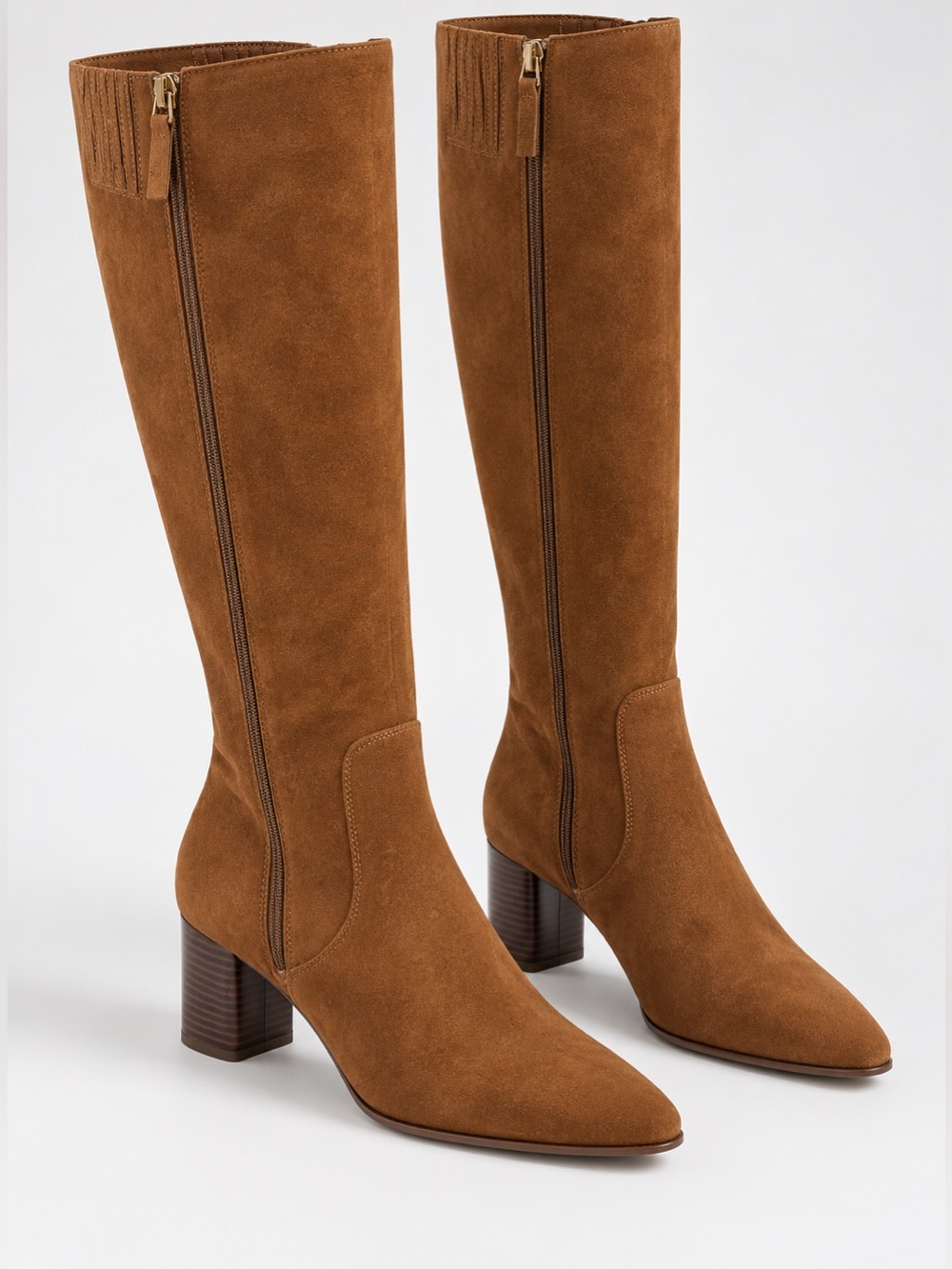 J.Crew Factory BT279 Warm Brandy Knee High Heeled Boots Size 8.5